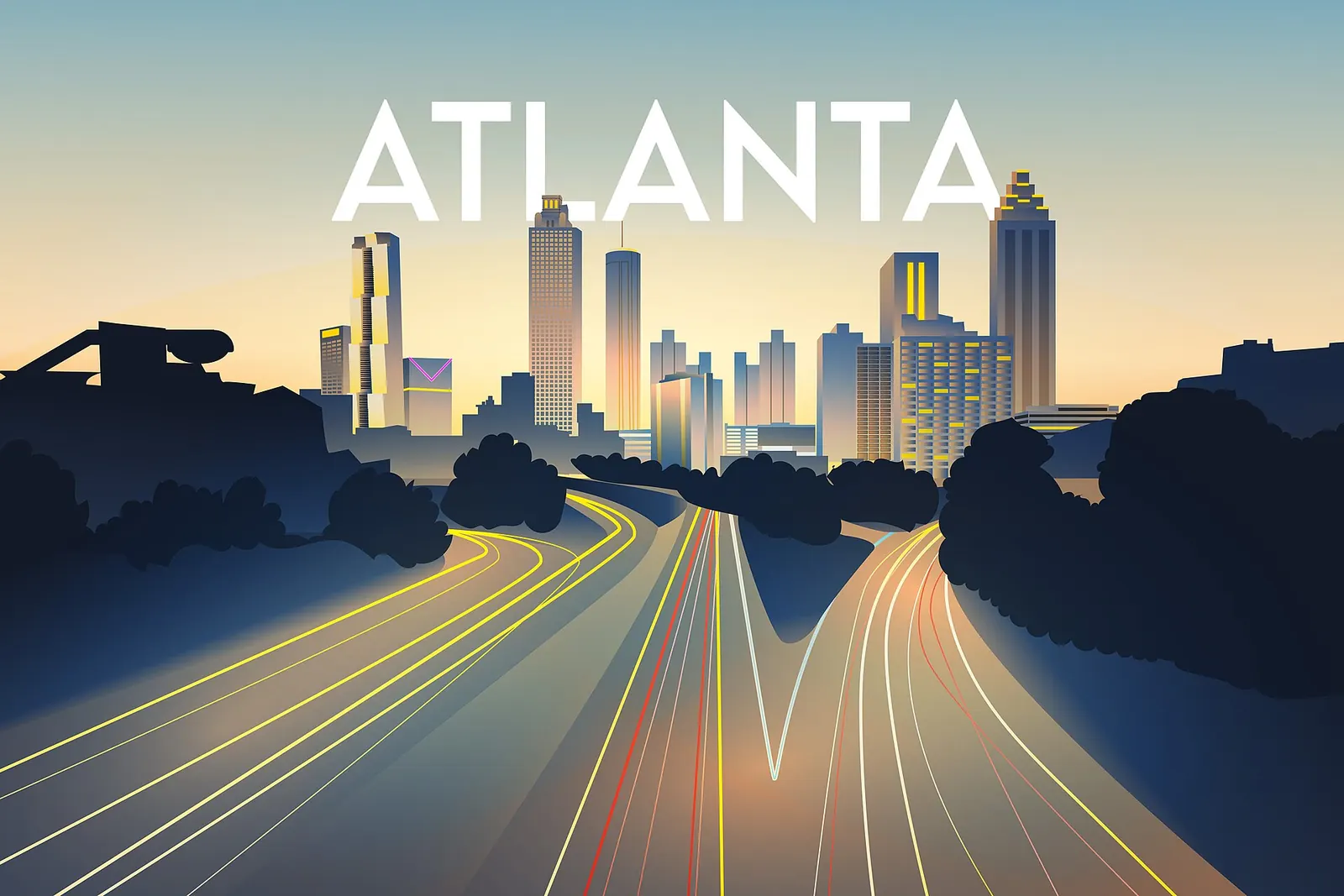 Atlanta Skyline - Illustration — Atlanta